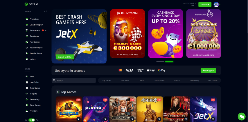 bets.io front page